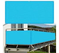 Frangivisto Balcono Schermi 50 x 550 cm Privacy Frangivento Protezione UV con Occhielli e Fascetta Frangivisto Balcono, Telo Ombreggiante per Esterno Terrazza, Blu Cielo