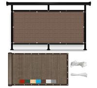 Frangivisto Balcono Schermi 80 x 700 cm Protezione UV Resistente Al Vento Telo Copertura Frangivisto con Fascette per Balcone Giardino Terrazza, Marrone