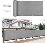 Frangivisto Balcono Schermi Divisori e Protettivi 40 x 600 cm Protezione Della Privacy Schermo per La Privacy Del Balcone con Fascetta per Giardino Terrazza, Grigio