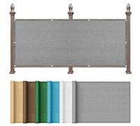 Frangivisto Balcono Schermi Divisori e Protettivi 85 x 260 cm Protezione Privacy Balcone Frangivisto per Balcone Antivento con Fascetta per Balconi Recinzioni, Grigio