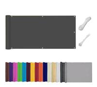 Frangivisto Balcono Schermo Protettivo Divisorio Copri Ringhiera Impermeabile,Frangivista per recinzione giardino,Protezione Privacy per Balcone, Terrazza - HDPE UV (Grigio scuro,0.5x3m)
