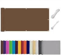Frangivisto Balcono Schermo Protettivo Divisorio Copri Ringhiera Impermeabile,Frangivista per recinzione giardino,Protezione Privacy per Balcone, Terrazza - HDPE UV (Brown,0.9x3m)
