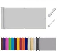 Frangivisto Balcono Schermo Protettivo Divisorio Copri Ringhiera Impermeabile,Frangivista per recinzione giardino,Protezione Privacy per Balcone, Terrazza - HDPE UV (Grigio chiaro,0.7x8m)