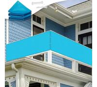 Frangivisto e Telo Frangivento 75 x 800 cm con Tessuto Hdpe, Schermatura con Occhielli, Protezione UV Schermi Protettivi Frangivisto Balcone per Balcone Giardino, Blu Cielo