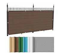 Frangivisto per Balcone 120 x 260 cm Protezione UV Resistente Al Vento Frangivisto per Recinzione Giardino con Fascette per Patio Giardino Terrazzo, Marrone