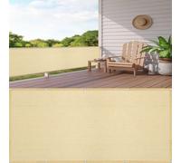 Frangivisto per Balcone 145 x 350 cm Protezione Privacy, Anti-Uv, Resistente Al Vento Schermi Divisori e Protettivi con Occhielli e Fascetta per Balcone Giardino Terrazza, Giallo sabbia