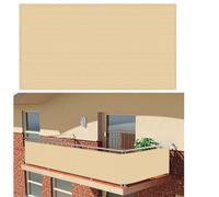 Frangivisto per balcone 45 x 230 cm Traspirante Protezione solare, Anti-UV frangivisto balcone ringhiera Facile da installare con Occhielli Telo Balcone Ringhiera, per terrazza, Giallo sabbia