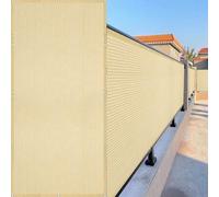 Frangivisto per Balcone 80 x 130 cm Protezione Privacy, Anti-Uv, Resistente Al Vento Privacy Recinzione Copertura Facile da Montare per Balcone Giardino Terrazza, Giallo sabbia
