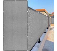 Frangivisto per Balcone 80 x 130 cm Protezione Privacy, Anti-Uv, Resistente Al Vento Privacy Recinzione Copertura Facile da Montare per Balcone Giardino Terrazza, Grigio