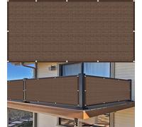 Frangivisto per Balcone 80 x 130 cm Resistente Allo Strappo Solare e Traspirabilità Recinzione Copertura Facile da Montare per Balcone Giardino Terrazza, Marrone