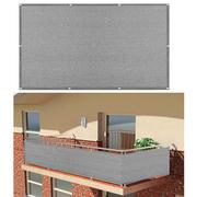 Frangivisto per balcone 95 x 220 cm Traspirante Protezione solare, Anti-UV frangivisto balcone ringhiera Facile da installare con Occhielli Telo Balcone Ringhiera, per terrazza, Grigio Chiaro