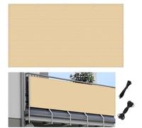 Frangivisto - Recinzione da giardino semitrasparente, 110 x 620 cm, colore sabbia, facile installazione, perfetta per balconi e aree esterne, soluzione elegante per la privacy