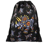 Frangoo - Borsa per bambini con coulisse | Borsa per la scuola perfetta, borsa da kit PE, borsa da bagno o borsa per kit sportivi | Include cinghie da 1,5 cm - sacchetto per bambini - Dinosaur Robot