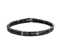 Frank 1967 7FB-0576 - Bracciale Stalen - Heren - Kralen - Staal - Hematite - 3 mm - 20 cm - 6,2 mm - Rekbaar - Antracite, 18.5, Lega di acciaio, Nessuna pietra preziosa