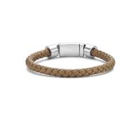 Frank 1967 7FB-0611-20 Leren Bracciale - Heren - Forato - 6,2 mm - Slot - Larghezza 10,7 mm - Vuoto - 20 cm - Luce Bruin, 20, Lega di acciaio, Nessuna pietra preziosa