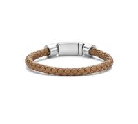 Frank 1967 7FB-0611-21 Leren Bracciale - Heren - Forato - 6,2 mm - Slot Stalen Slot - 10,7 mm - Vuoto - 21 cm - Luce Bruin, 21, Lega di acciaio, Nessuna pietra preziosa