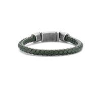 Frank 1967 7FB-0613-21 Leren Bracciale - Heren - Forato - 6,2 mm - Slot Stalen Slot - 10,7 mm - Vuoto - 21 cm - Donker Groen, 21, Lega di acciaio, Nessuna pietra preziosa