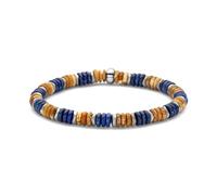 Frank 1967 - 7FB-0768 - Bracciale a corona Heren - lapis lazuli, pietra picture stone, hematiet - 19 cm, 18.5, Lega di acciaio, Nessuna pietra preziosa