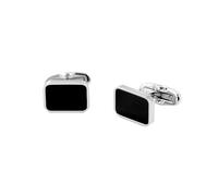 Frank 1967 7FC-0013 Stalen Machetknopen - Heren - Rechthoek - Zwart - 16,6 x 12,3 mm, 1,6, Lega di acciaio, Nessuna pietra preziosa