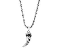 Frank 1967 7FN 0003 Stalen Heren Ketting met Hanger - Tand - Lunghezza 60 cm - Ciglia, 60, Lega di acciaio, Nessuna pietra preziosa