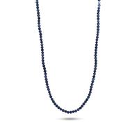 Frank 1967 7FN-0051 Natuurstenen Collier - Heren - Matt Sodaliet - 4 mm - Lunghezza 60 cm - Blu opaco, 60, Lega di acciaio, Nessuna pietra preziosa