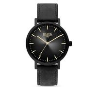 Frank 1967 7FW-0028 Men's Watch - Black Dial, Gold-Tone Case, Black Leather Strap