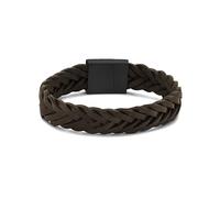 Frank 1967 Bracciale greenish intrecciato piatto pelle 20 cm ipb, 20, Lega di acciaio, Nessuna pietra preziosa