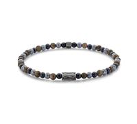 Frank 1967 Junior - 7FJB-0037-M - Bracciale jgeroog, hematiet en zwart agaat - 4 mm - 16 cm, 16, Lega di acciaio, Nessuna pietra preziosa