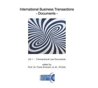 Frank Emmert International Business Transactions - Documents (Tascabile)
