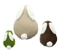 FRANK FLECHTWAREN Conigli decorativi soffici, set da 3 pezzi, 100% poliestere, pelliccia sintetica, dimensioni: 14 x 21 cm, 20 x 31 cm, 28 x 41 cm