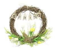 FRANK FLECHTWAREN Corona Spring, rami di pino, plastica, metallo, iuta. Dimensioni: ca. Ø 45 cm