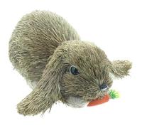 FRANK FLECHTWAREN Statuetta di coniglietto, paglia, plastica, dimensioni: 18 x 17 x 9 cm