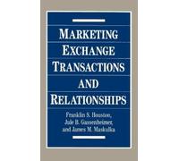 Frank Houston Jule B. Gassenhei Marketing Exchange Transacti (Copertina rigida)