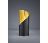 FRANK LAMPADA DA TAVOLO CILINDRO NERO INTERNO ORO H.24 D.10 1 LUCE ATTACCO E14