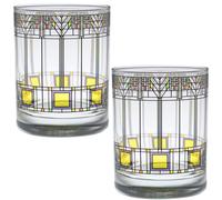 Frank Lloyd Wright Dof Double Old Fashioned Glass 14 once (set regalo da 2, albero della vita)