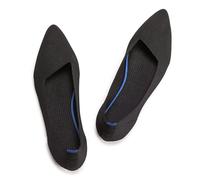 Frank Mully Ballerine a Punta lavorate a Maglia da Donna - Comode Ballerine Slip-on - Scarpe Classiche morbide, Nero, 38.5 EU