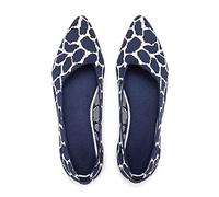 Frank Mully Ballerine a Punta lavorate a Maglia da Donna - Comode Ballerine Slip-on - Scarpe Classiche morbide, Blu, 38.5 EU