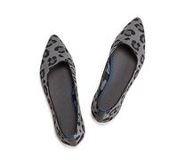 Frank Mully Ballerine a Punta lavorate a Maglia da Donna - Comode Ballerine Slip-on - Scarpe Classiche morbide, Blu, 38 EU