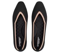 Frank Mully Scarpe da donna in maglia con punta quadrata, traspiranti, leggere e con supporto per l'arco plantare per tutto il giorno, Nero , 44 EU
