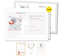 Frank Paperman® | Lettera per padroni di battesimo | 3 pezzi in un unico set | certificati per battesimo | regalo per patenonio | con lettera battesimale figlioccio | cristiano moderno