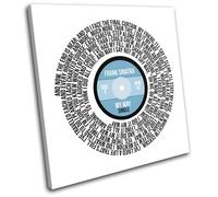 Frank Sinatra My Way Record Vinyl Lyrics Song Canvas Wall Art Picture Print