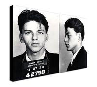 Frank Sinatra Police Quadro Stampa su Tela con Telaio in Legno