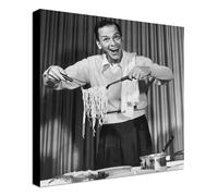 Frank Sinatra spaghetti - Quadro Stampa su Tela con Telaio in Legno