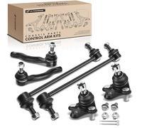 Frankberg 2 barre di accoppiamento + 2 giunti di supporto + 2 teste del tirante anteriore inferiore esterno compatibile con C.orolla Compact E11 C.orolla berlina E12 Replace# K80230