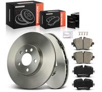 Frankberg 2 dischi freno, 4 pastiglie dei freni con lubrificanti per freni anteriori, compatibili con X1 F48 1.5L-2.0L 2014-Oi Clubman F54 2.0L 2014-Heute Replace# 34116799351