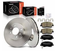 Frankberg 2 dischi freno + 4 pastiglie freno anteriori compatibili con Accent IV berlina RB 1.4L 1.6L 2010-2024 Rio III UB 1.1L-1.4L 2011-2017 Replace# 581011RA00