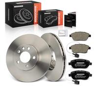 Frankberg 2 dischi freno + 4 pastiglie freno asse anteriore compatibile con Grande Punto 199 1.2L-1.9L 2005-2011 Grande Punto Van 199 1.2L 2006-2011 Replace# 77362092