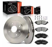 Frankberg 2 dischi freno + 4 pastiglie freno asse anteriore compatibile con Lacetti Kombi J200 Lacetti berlina J200 Nubira berlina Lacetti Replace# 9007094
