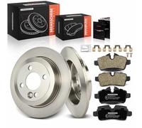 Frankberg 2 dischi freno + 4 pastiglie freno posteriori compatibili con R50 R53 1.6L 2006-2006 Clubman R55 1.4L-2.0L 2007-2014 Replace# 34211503070