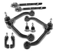 Frankberg 2 x bracci trasversali + 4 x teste del tirante + 2 x giunto portante sospensione ruota anteriore sinistra destra compatibile con Cherokee KJ Replace# 52088632AB